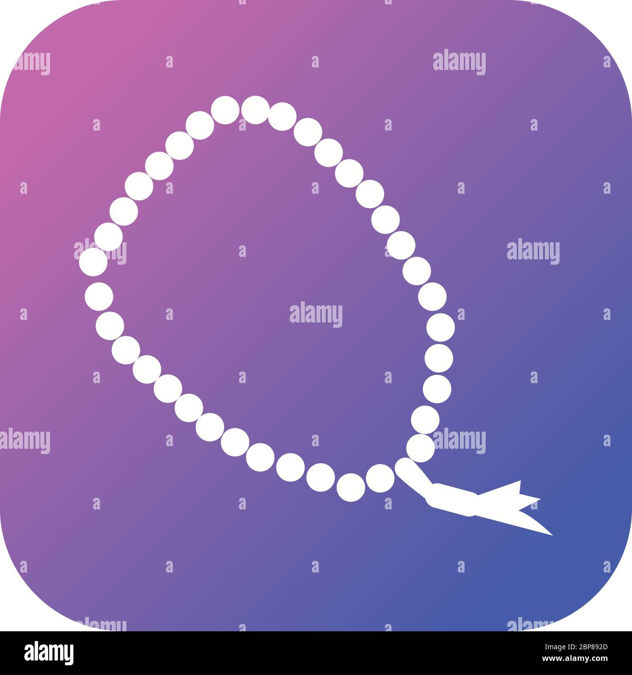 Beautiful Prayer Bead Glyph Vector Icon Stock Vector