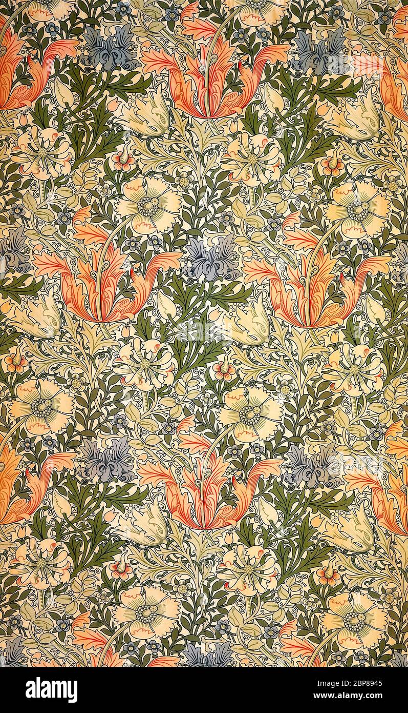 William Morris, John Henry Dearle, Morris & Co, Compton, wallpaper pattern, 1896 Stock Photo
