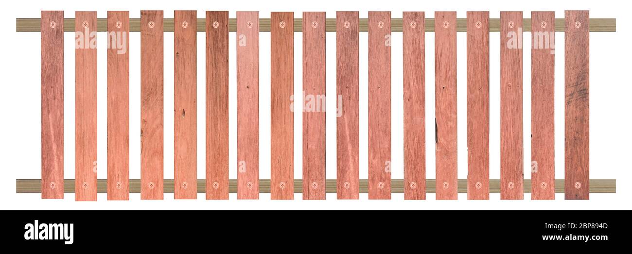 Wooden fence isolated on white background. Object with clipping path ...