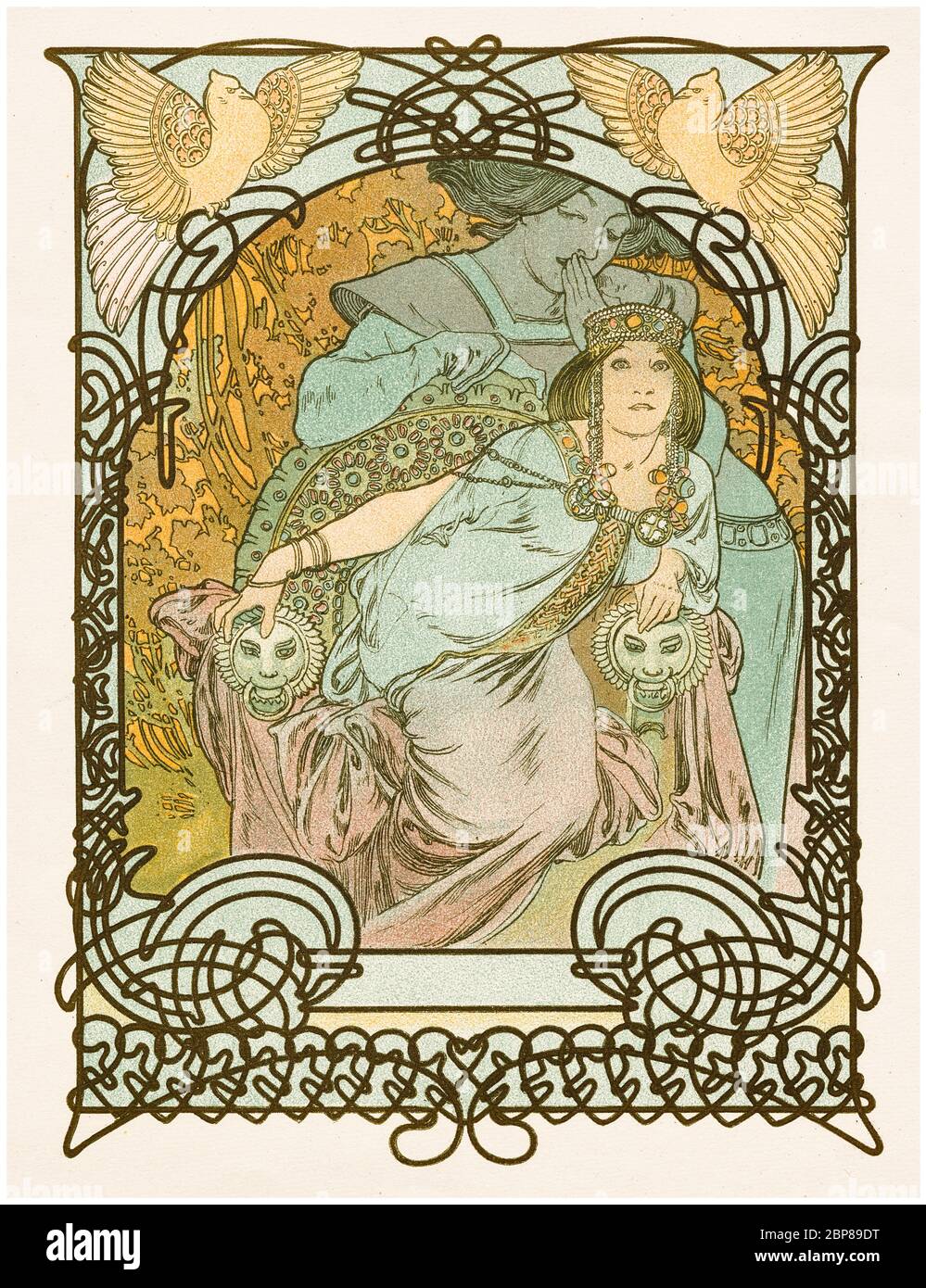 Alphonse Mucha, Ilsee: Princesse de Tripoli, Art Nouveau poster, 1897 Stock Photo