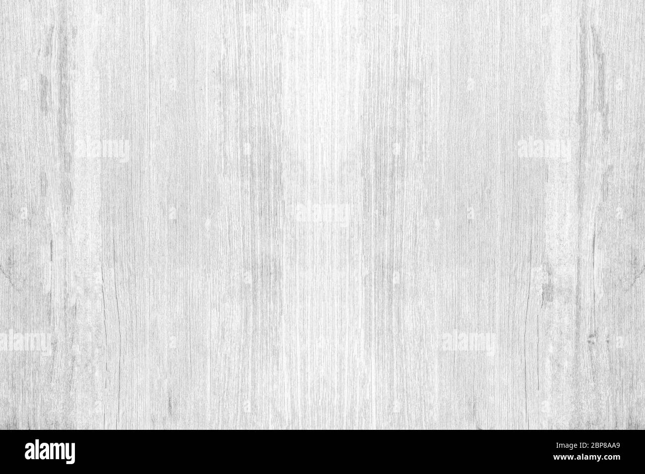White texture of old wood. Empty plank wooden wall background with light pattern natural copy space. Stock Photo