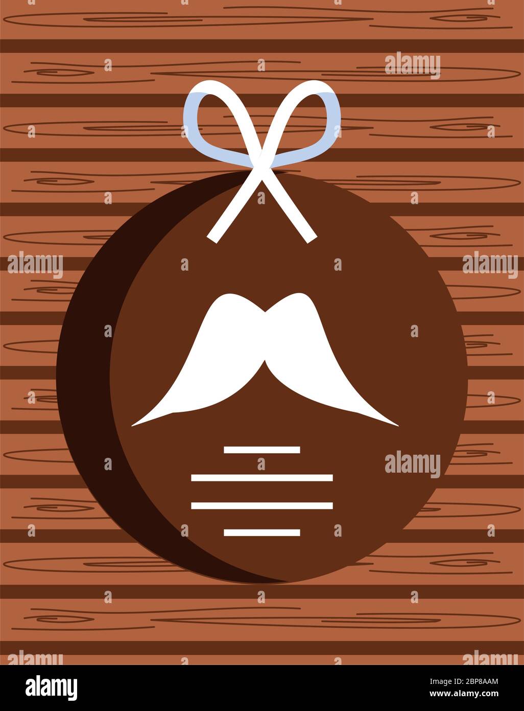 fathers day card template with mustache vector illustration design ...