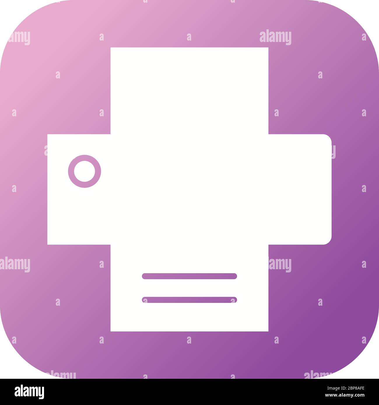 Beautiful Printer Glyph Vector Icon Stock Vector