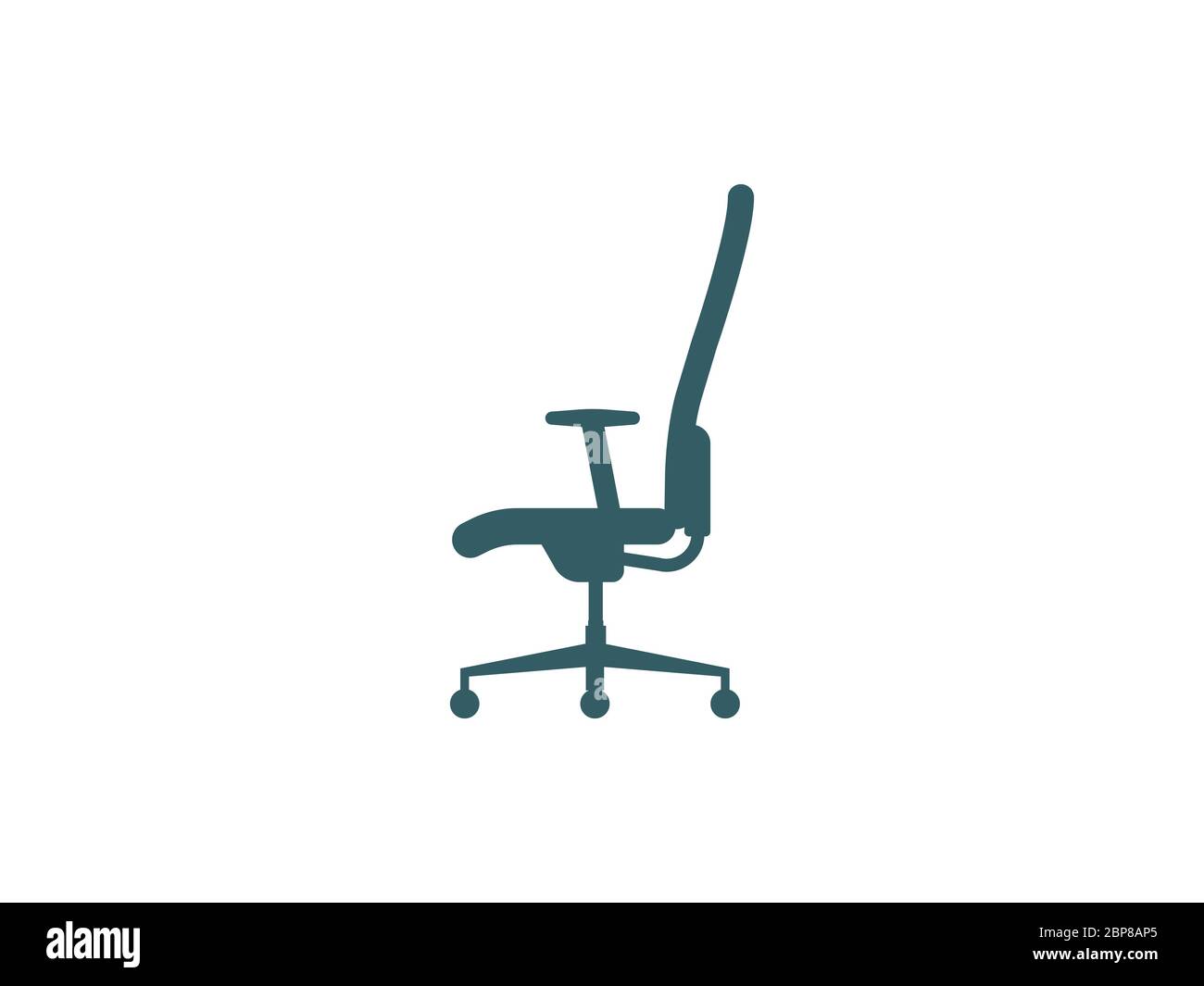 Office chair, seat icon. Vector illustration, flat design. Stock Vector