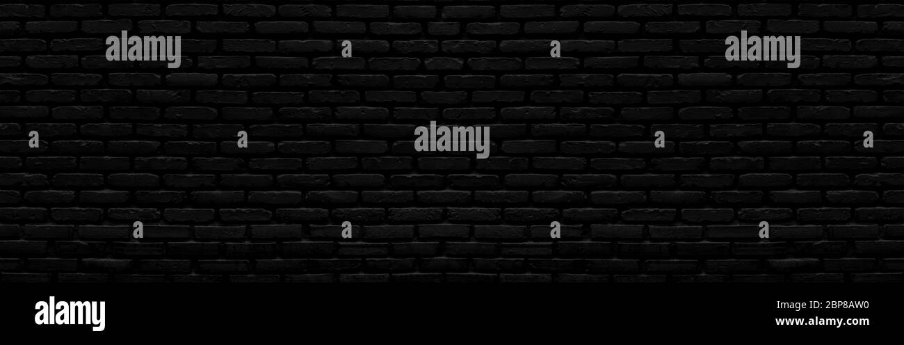 Abstract black brick wall texture for background or wallpaper design ...