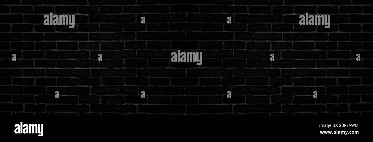 Abstract black brick wall texture for background or wallpaper design ...