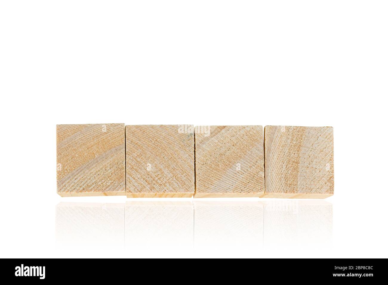 Wood toy cubes isolated on white background Stock Photo - Alamy