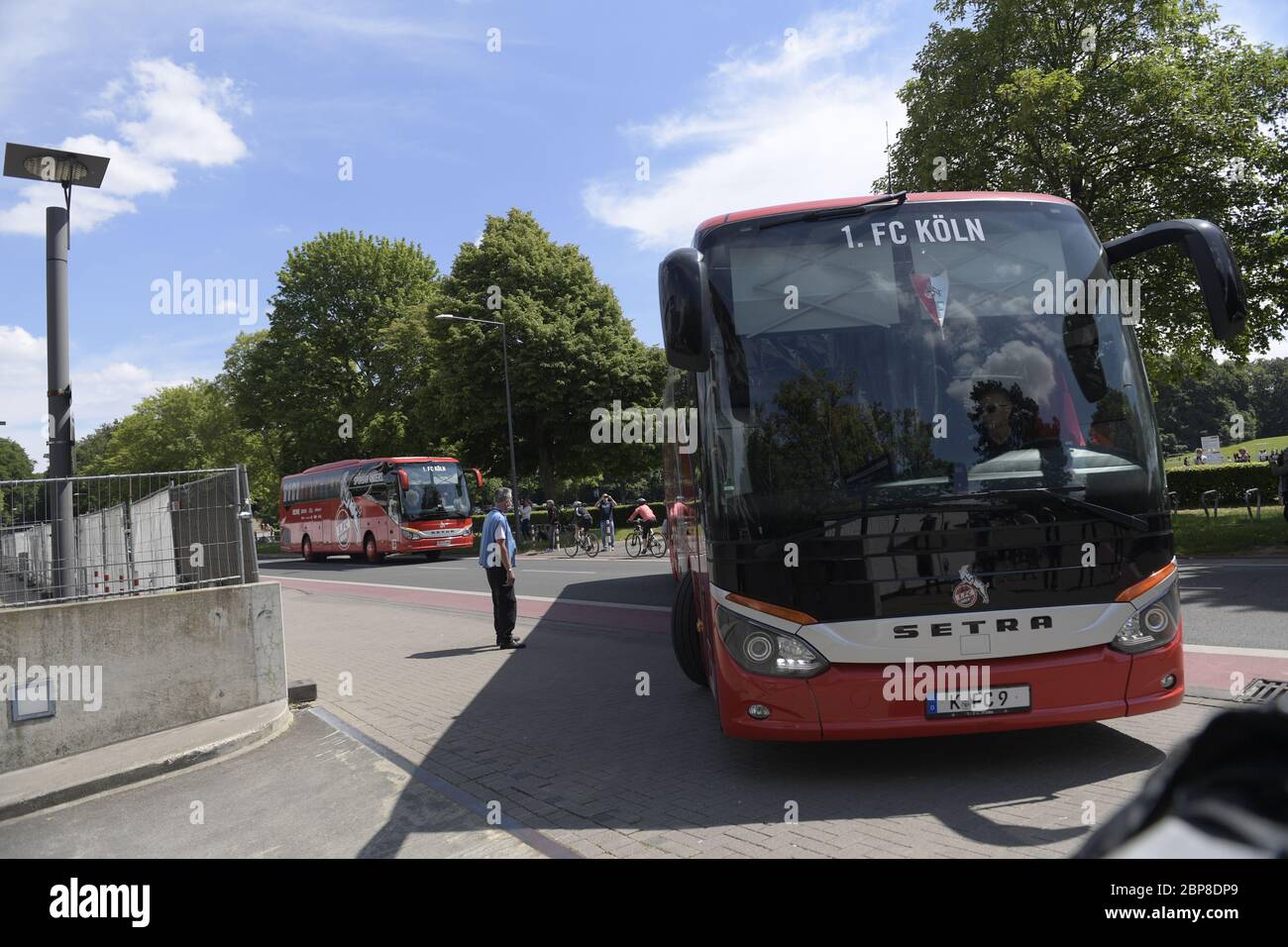 Arrival Of The Cologne Team Buses Soccer 1 Bundesliga 26 Matchday Fc Cologne K Fsv Fsv