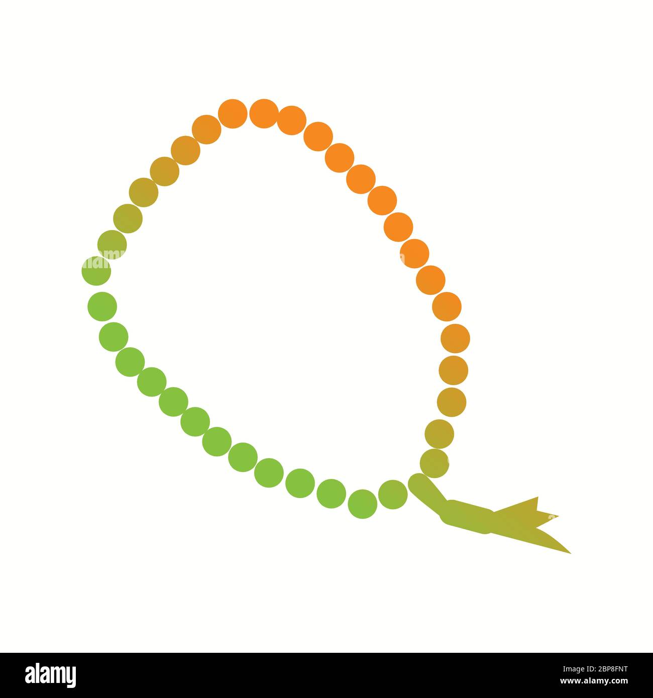 Beautiful Prayer Bead Glyph Vector Icon Stock Vector
