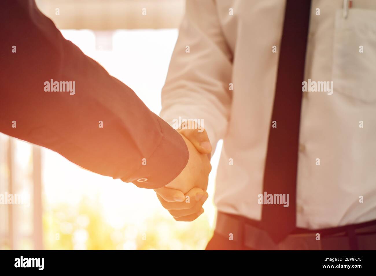 Businessman shaking hands each other. Business concept Stock Photo
