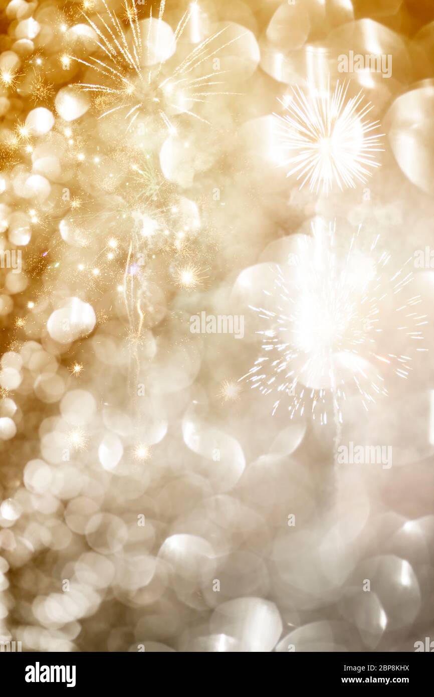 Abstract holiday background with colorful fireworks on the sky Stock ...