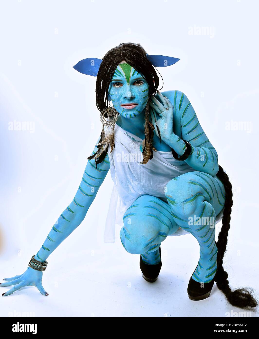 Development of Avatar began in 1994 , when Cameron wrote an 80 page treatment for the film .Fliming was supposed to take place after the compltion of Cameron's 1997 film Titanic , but according to Cameron , the necessary technology was not yet available to achieve his vision of the film .Cameron began developing the screenplay and fictional universe in early 2006 .The film made extensive use of new motion capture filming techniques , and was traditional viewing .£ D viewing and 4D  experiences in select South Korean theaters .The stereoscopic  film making was a breakthrough in technology ... Stock Photo