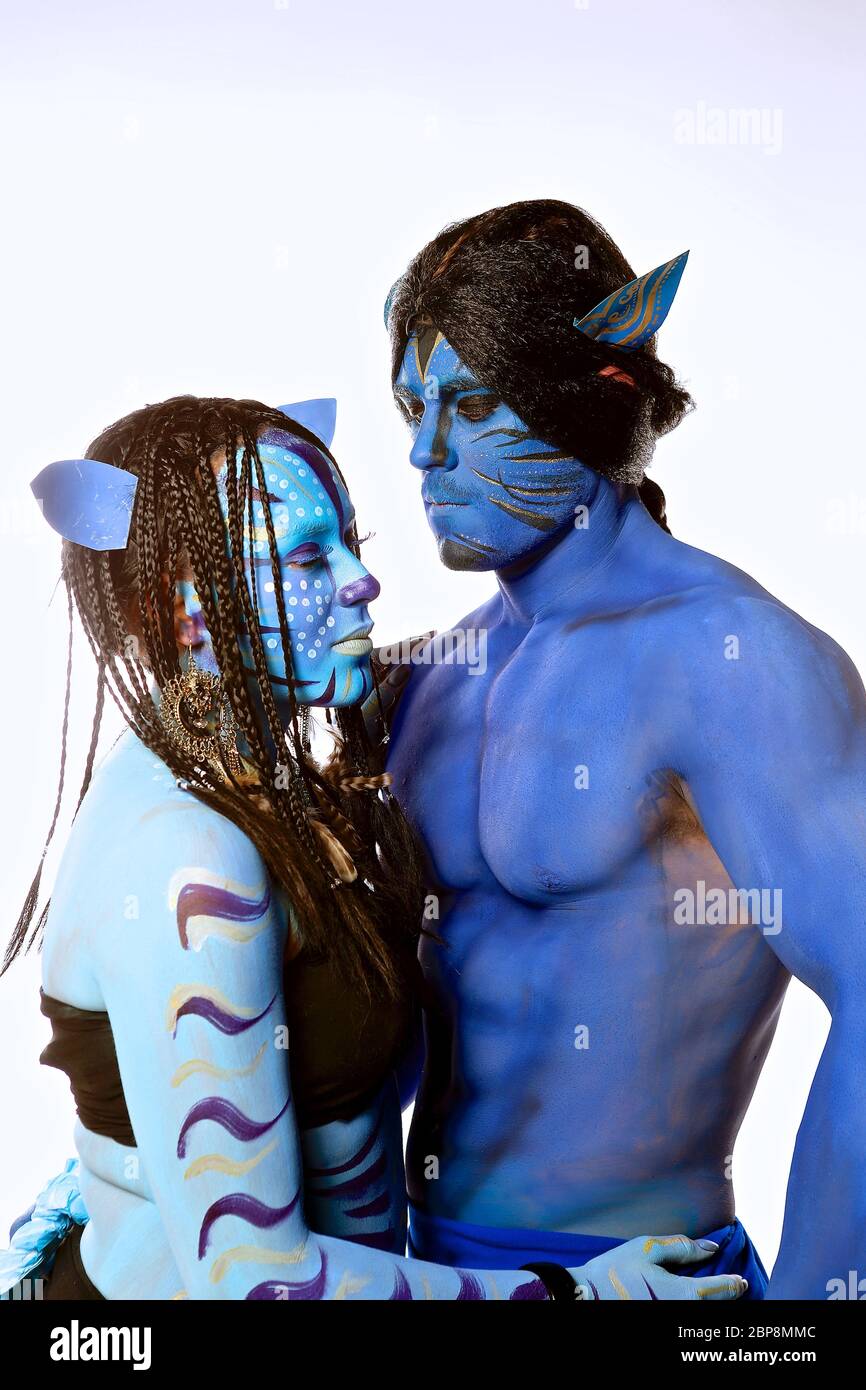 Development of Avatar began in 1994 , when Cameron wrote an 80 page treatment for the film .Fliming was supposed to take place after the compltion of Cameron's 1997 film Titanic , but according to Cameron , the necessary technology was not yet available to achieve his vision of the film .Cameron began developing the screenplay and fictional universe in early 2006 .The film made extensive use of new motion capture filming techniques , and was traditional viewing .£ D viewing and 4D  experiences in select South Korean theaters .The stereoscopic  film making was a breakthrough in technology ... Stock Photo