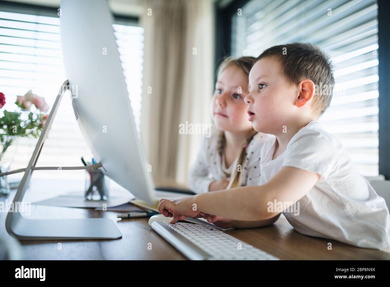 Computer Garil Boy Images Boy girl home computer hi-res stock photography and images - Alamy