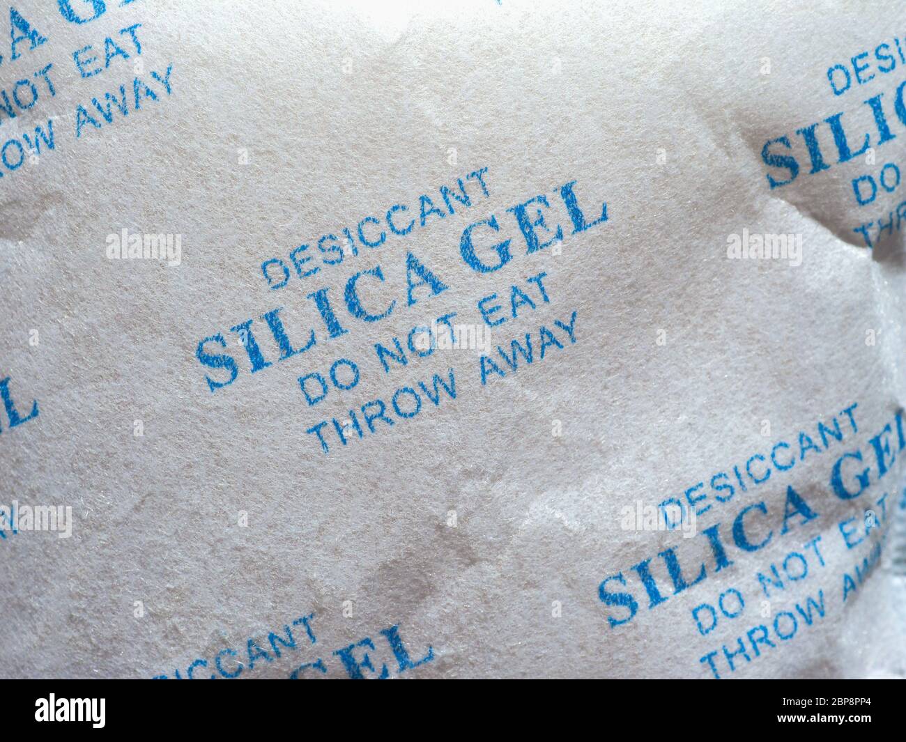 packet of silica gel desiccant for electronic device protection Stock