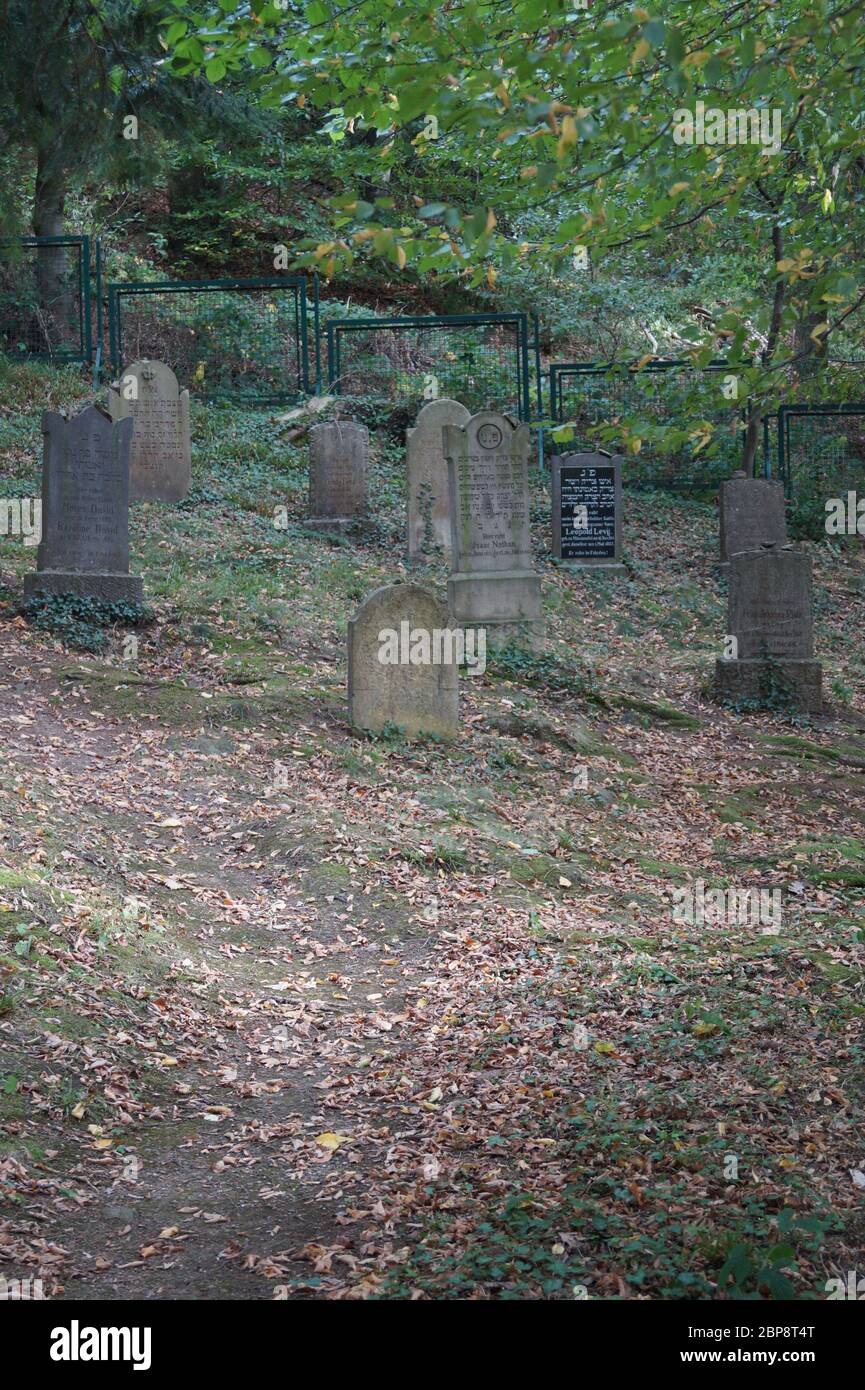 Jüdischer Friedhof Bad Münstereifel Stock Photo