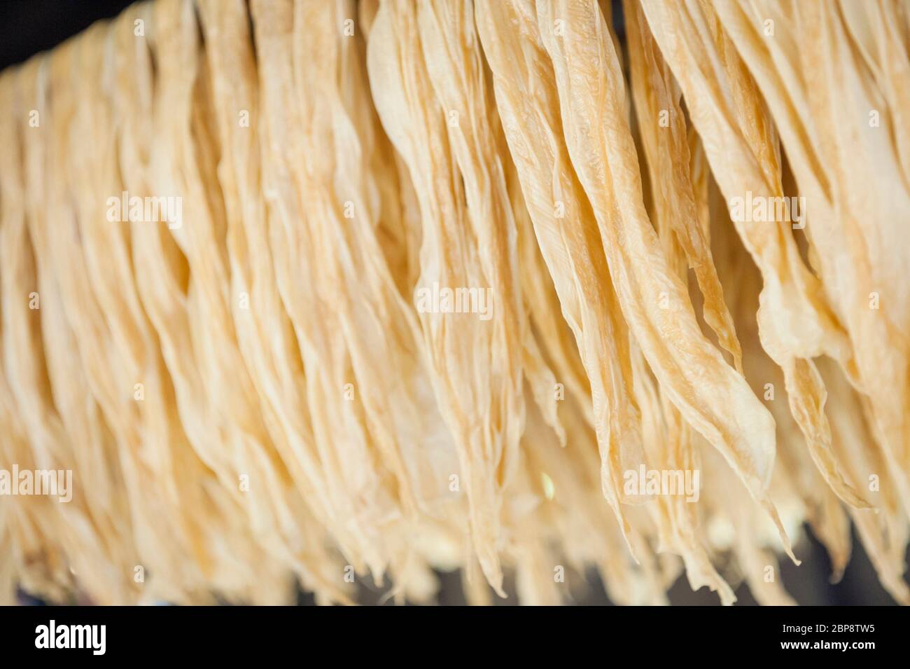 Dried tofu skin. Silk Island, Phnom Penh, Cambodia, Southeast Asia