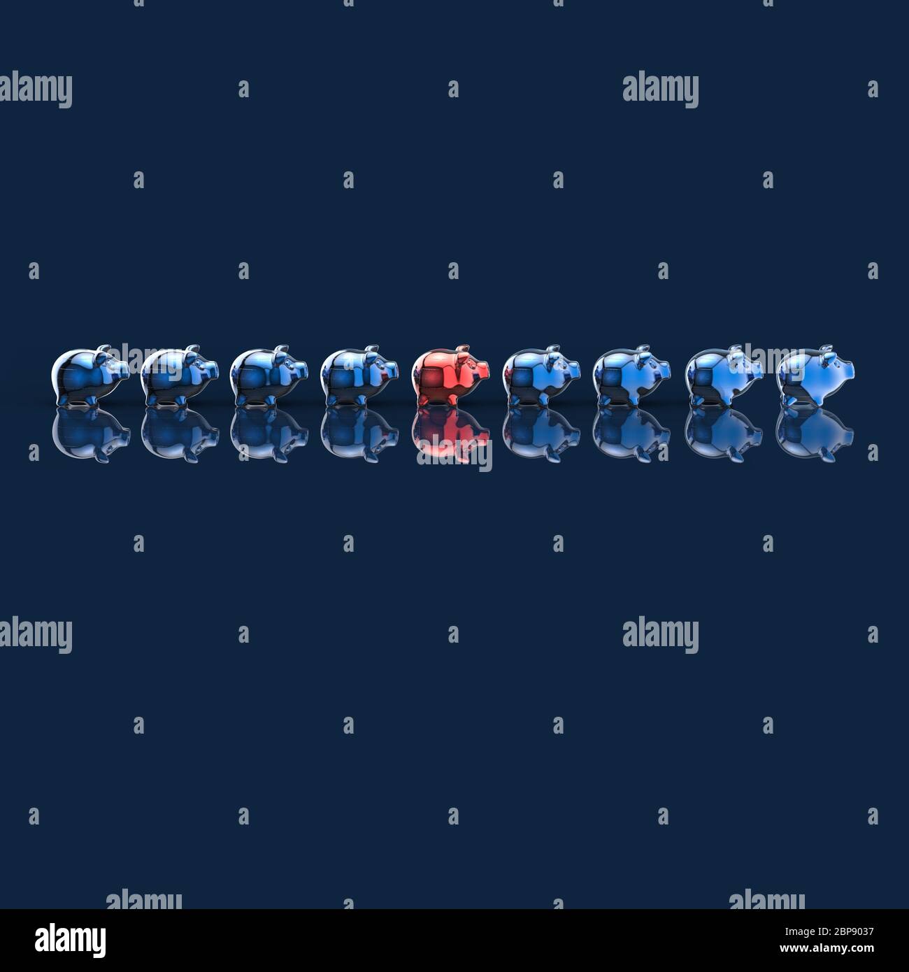 Piggy bank - 3D Illustration Stock Photo - Alamy