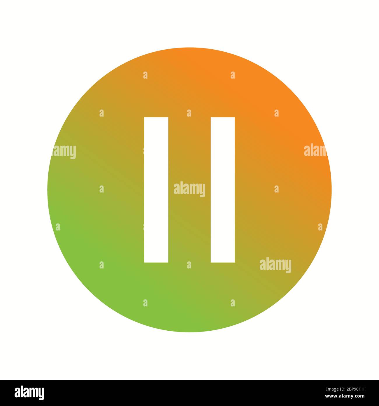 Beautiful Pause Button Glyph Vector Icon Stock Vector