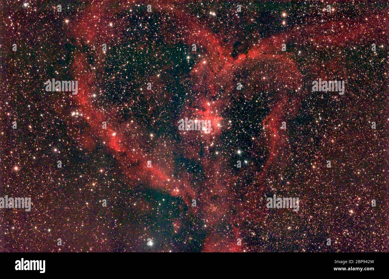 IC 1805 The Heart Nebula in Cassiopeia, photographed from London, UK Stock Photo