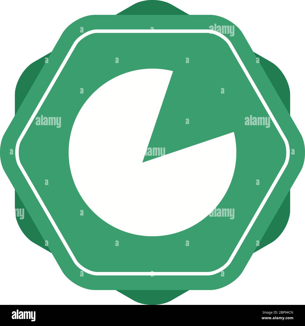 Beautiful Pie Chart Glyph Vector Icon Stock Vector