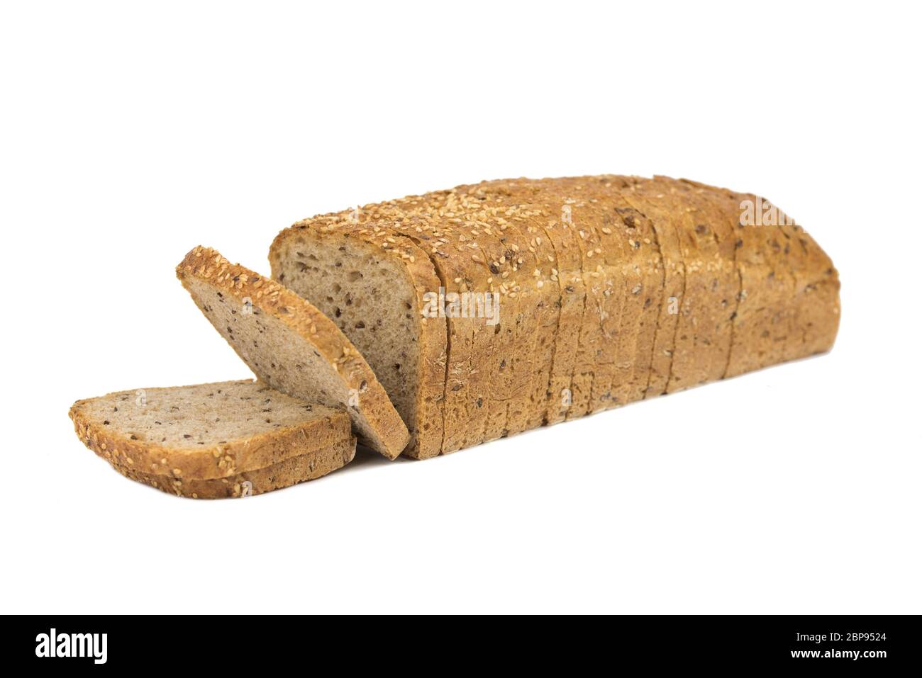wheat and rye bread with seeds Stock Photo