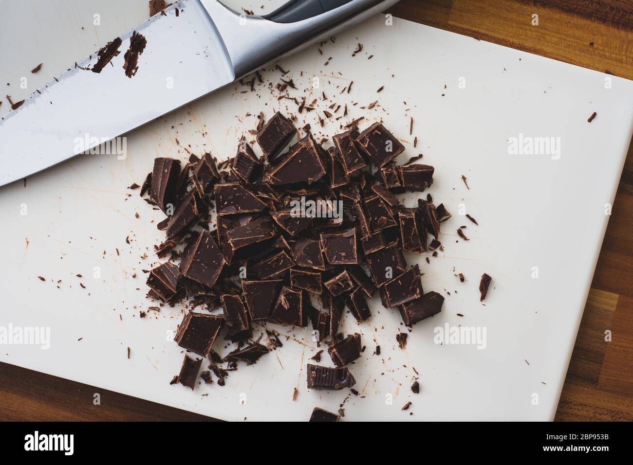 Chocolate Cutting Board, Rough Dark Timber Texture Image Rustic