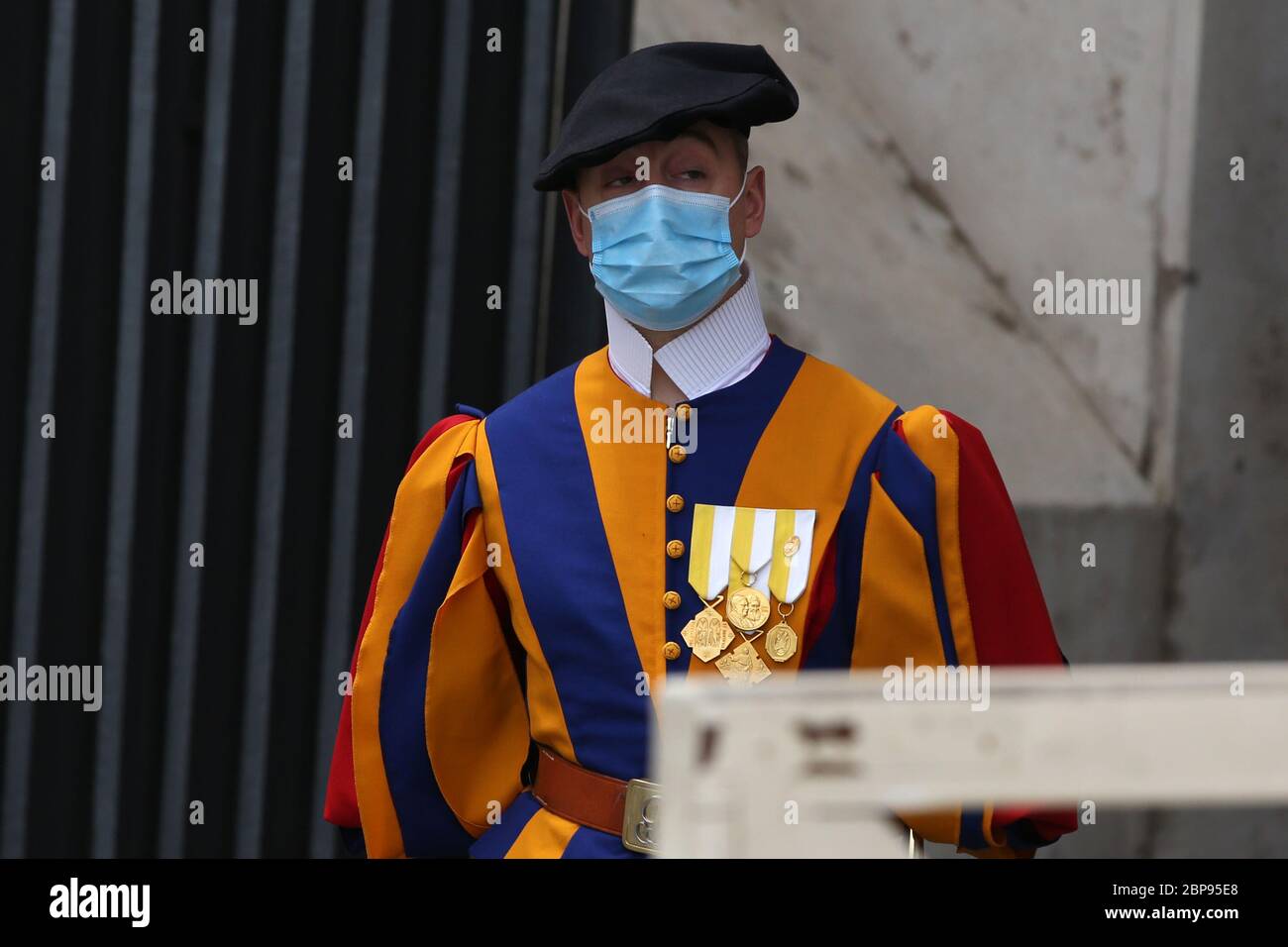 Vatican Mask Vatican City, Vatican. 18th May, 2020. The Saint Peter Basilica reopens ...