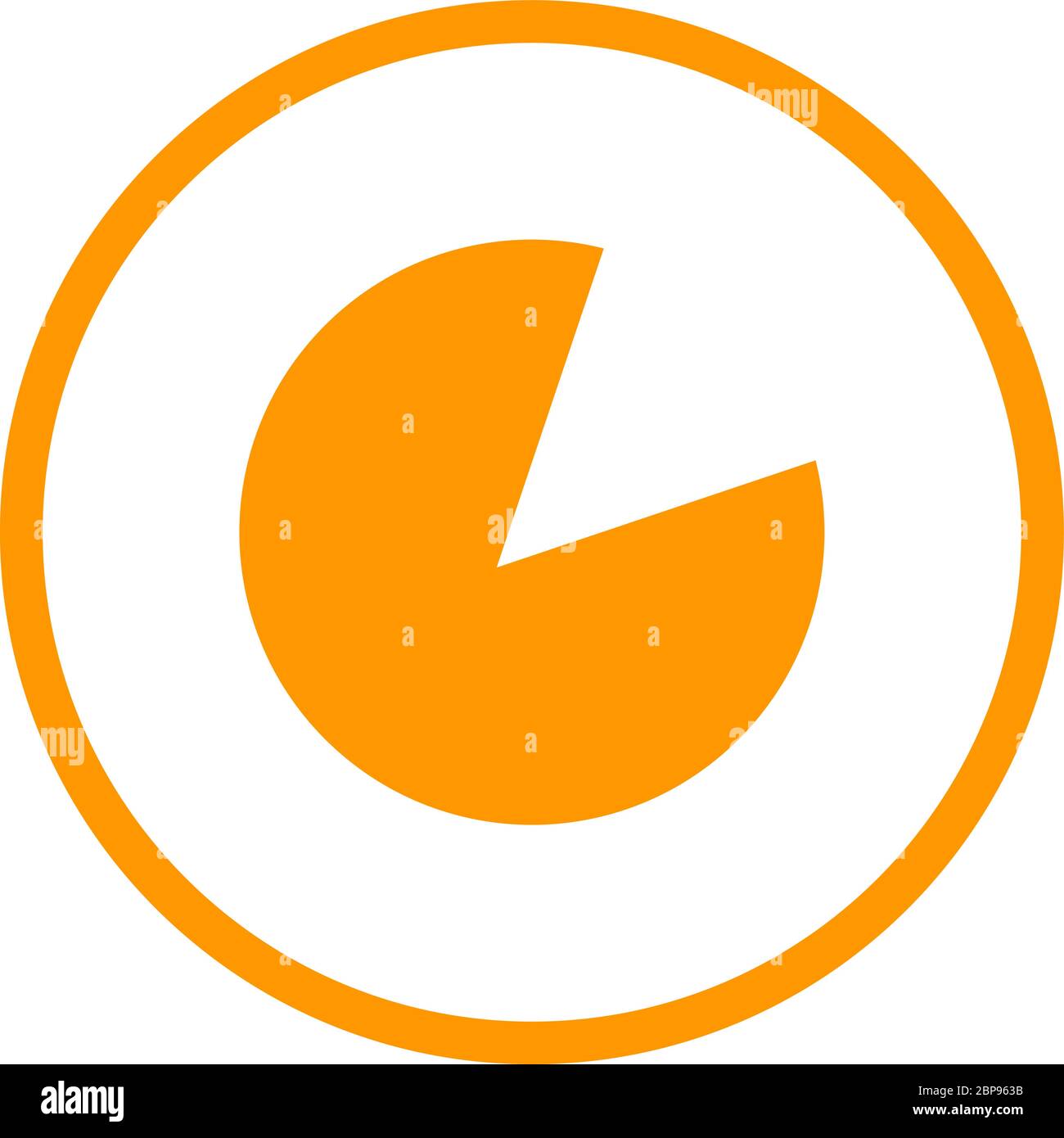 Beautiful Pie Chart Glyph Vector Icon Stock Vector