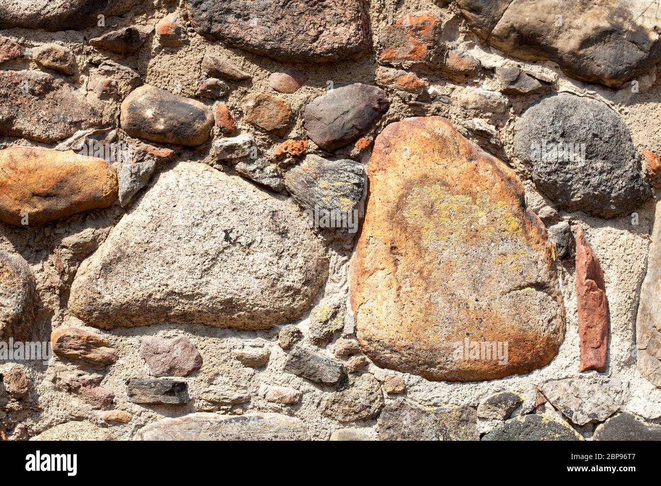 Stones, wall, stone wall, city wall, Neubrandenburg, Mecklenburg-Vorpommern, Germany, Europe Stock Photo
