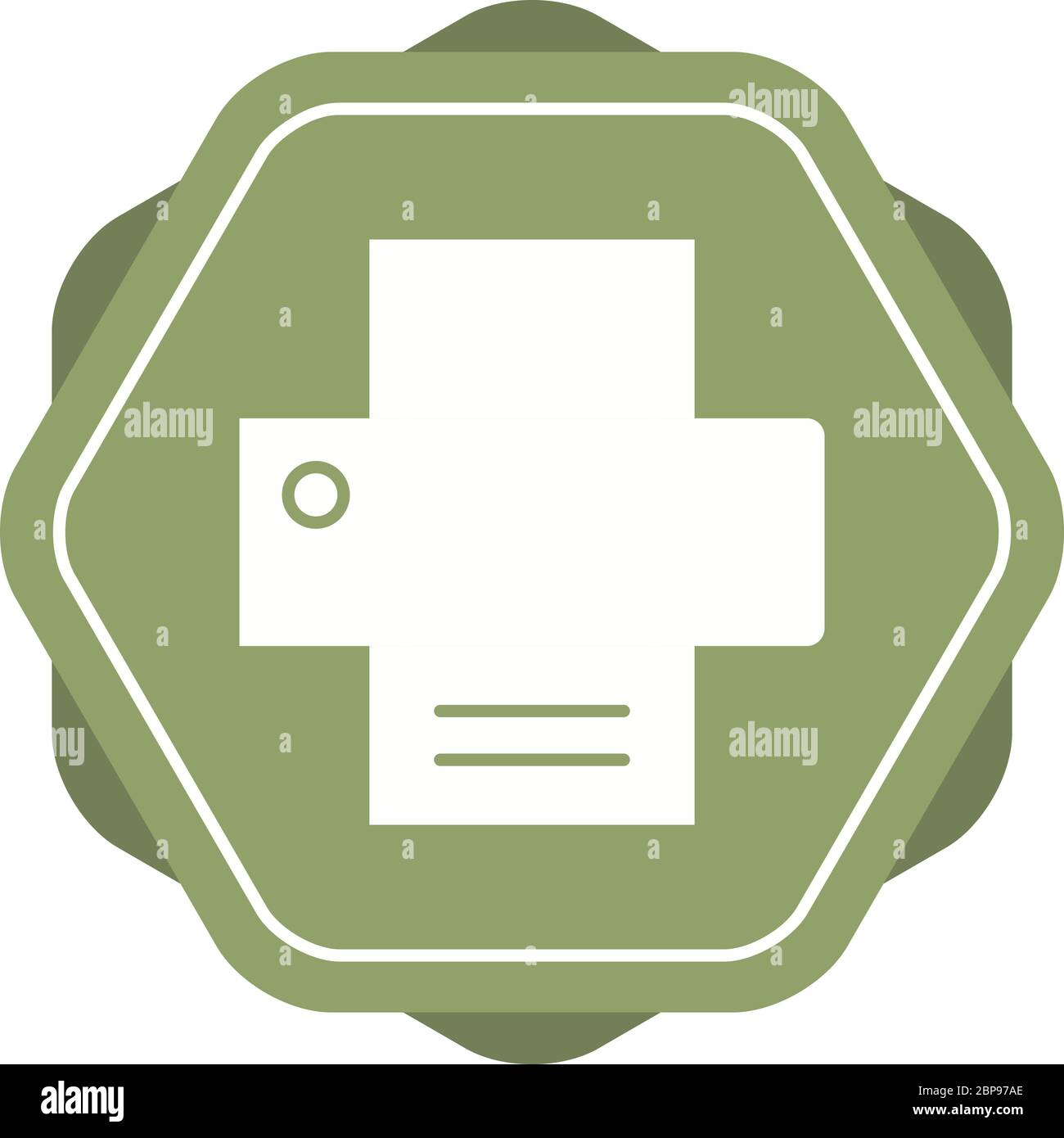 Beautiful Printer Glyph Vector Icon Stock Vector