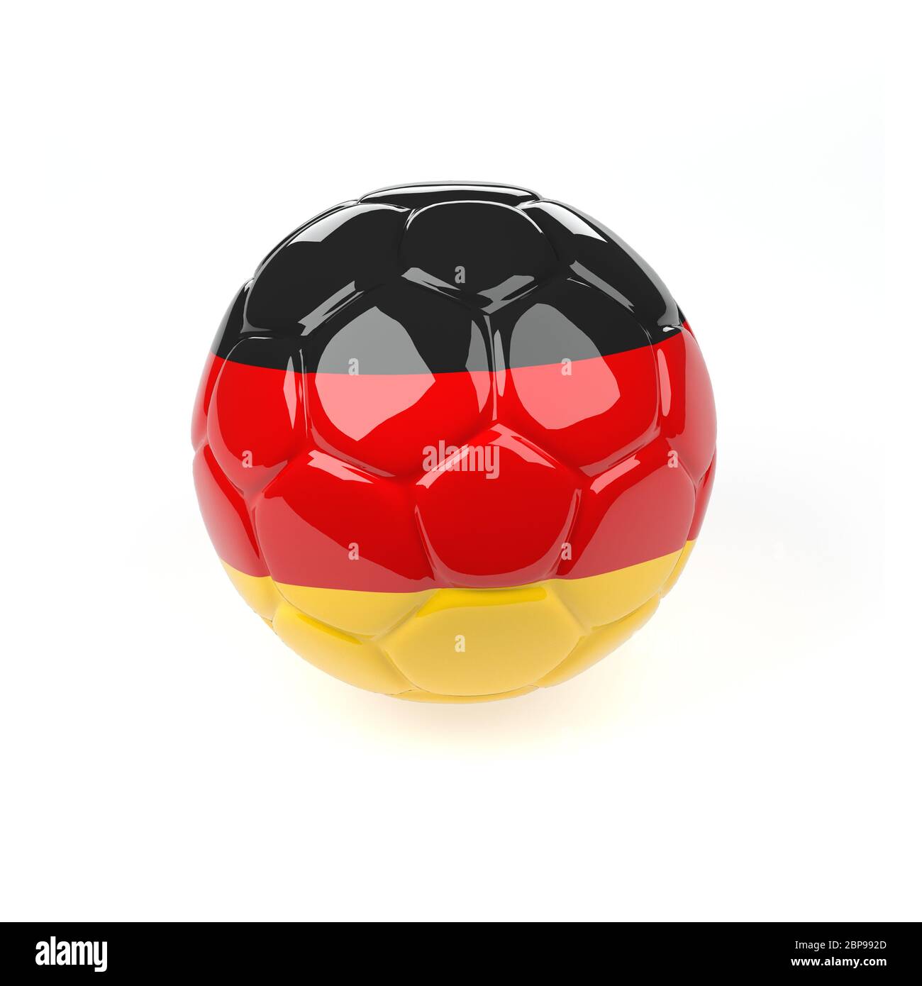 German soccer ball on a white background, 3d rendering Stock Photo