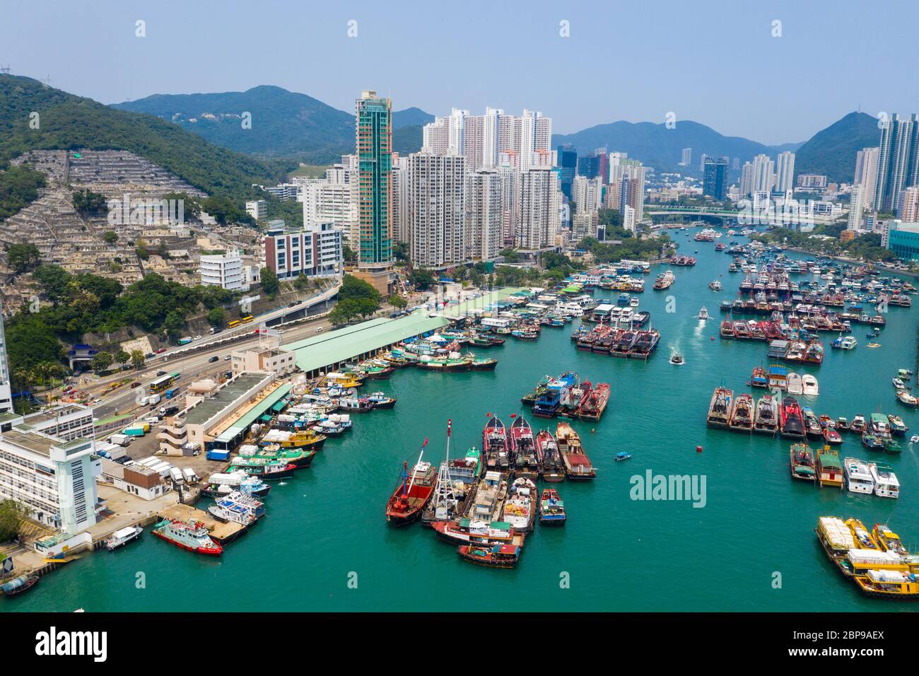 Hong kong harbour 2019 aerial hi-res stock photography and images - Alamy