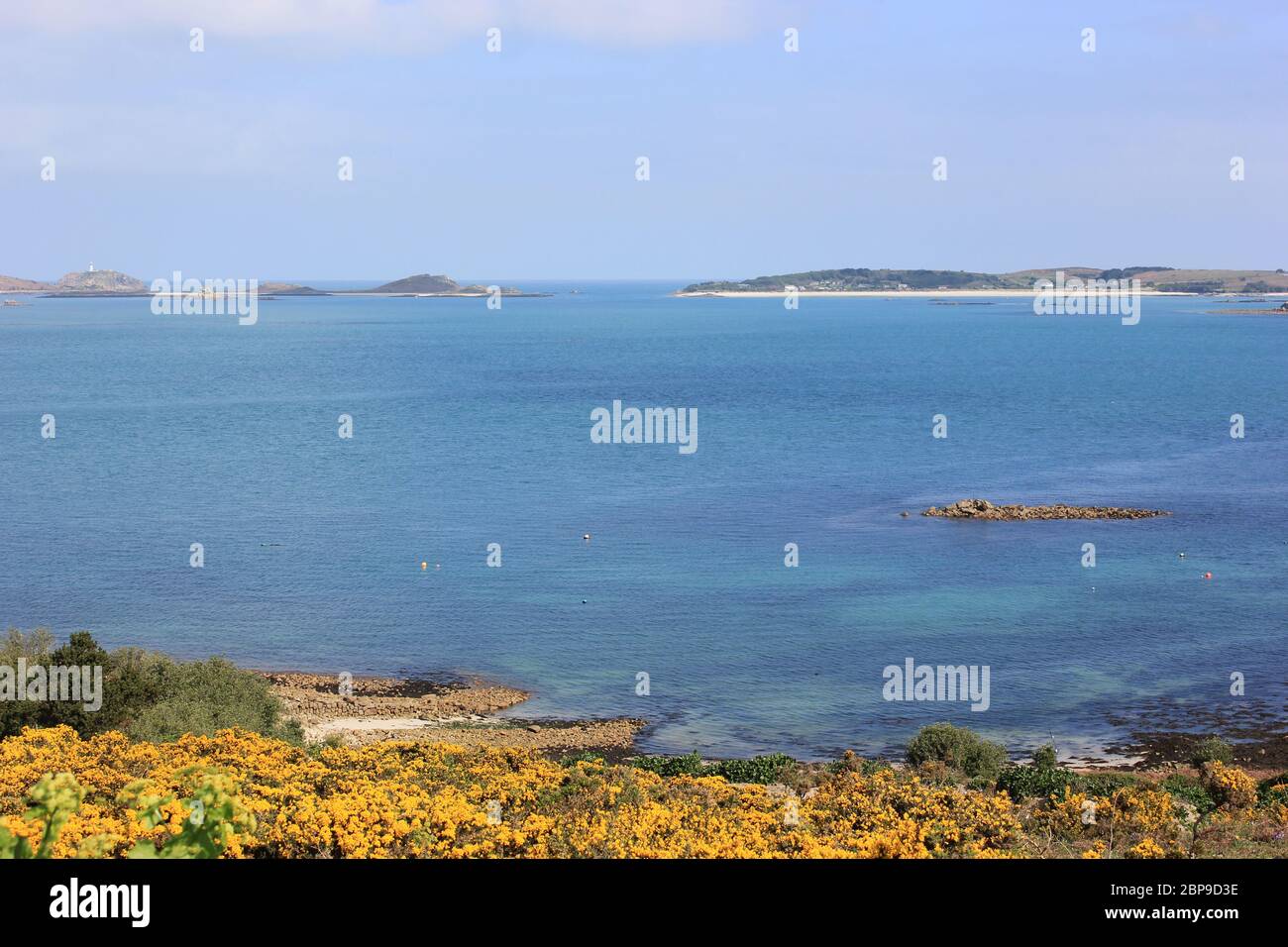 View of the ocean in Cornwall Stock Photo