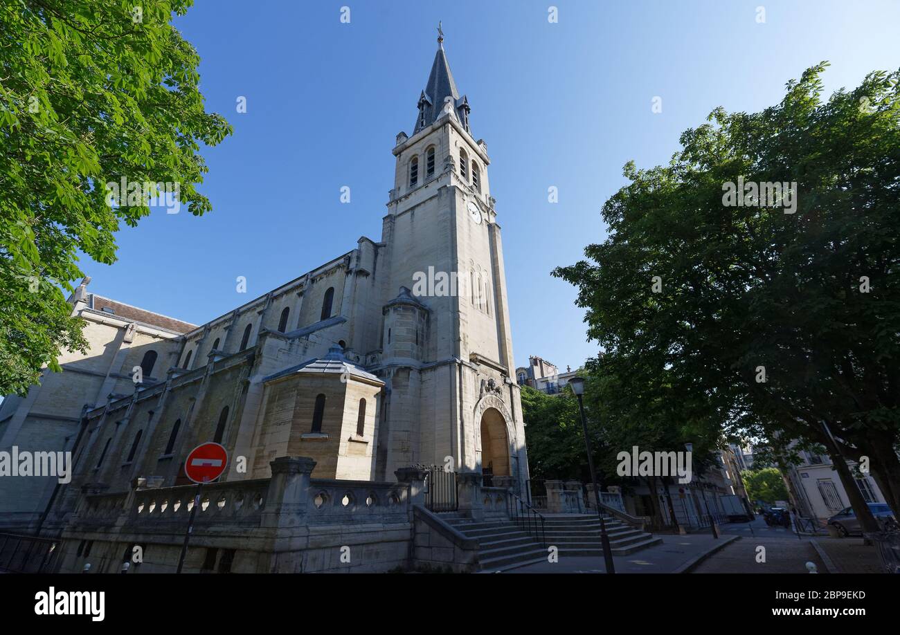 The Roman Catholic Saint Lambert de Vaugirard church Paris. France . Stock Photo