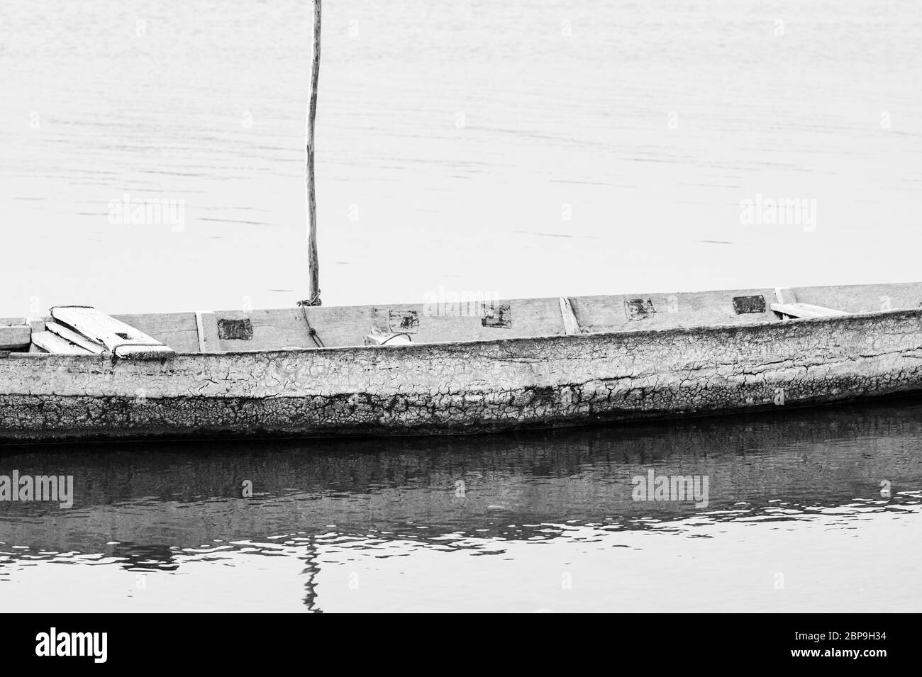 A river boat on the Mekong River. Ko Pen, Cambodia, Southeast Asia Stock Photo
