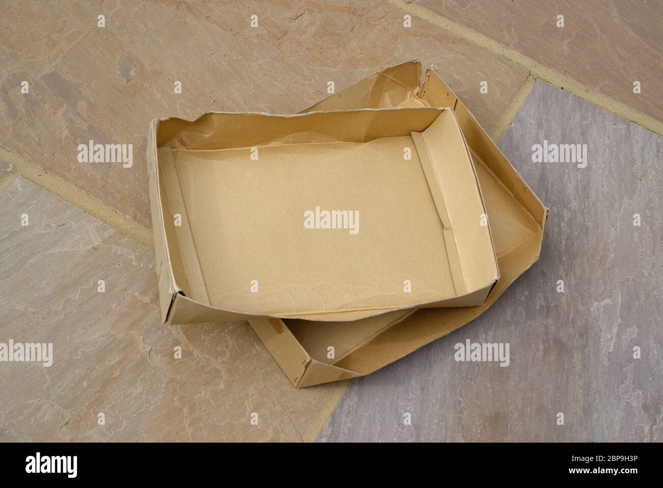 An open old cardboard box from the 1960's from Mary Lee a department