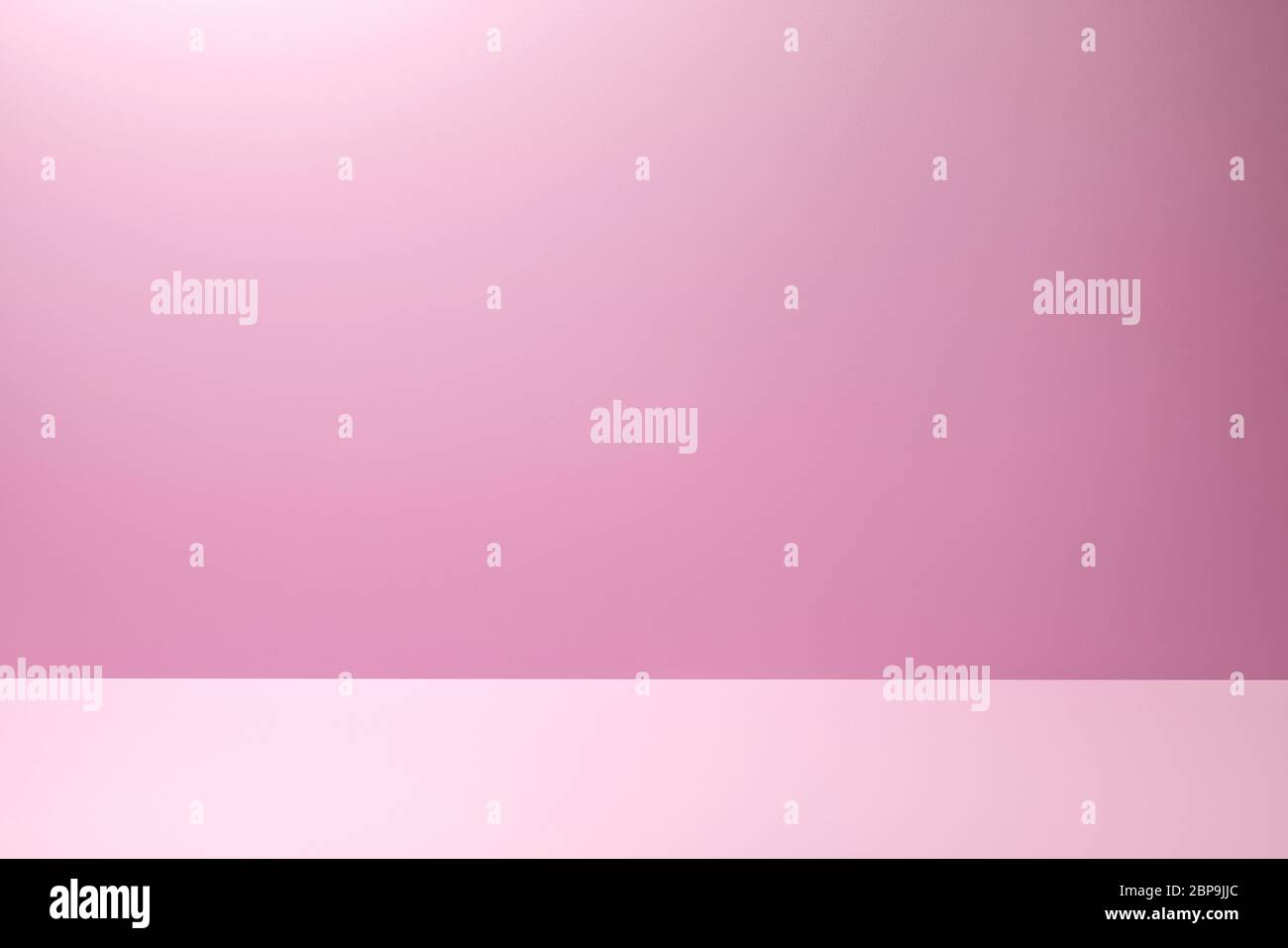 Pink Studio Background for product placement or as a design template with  wall angle in a full frame view Stock Photo - Alamy, image size:1300x957