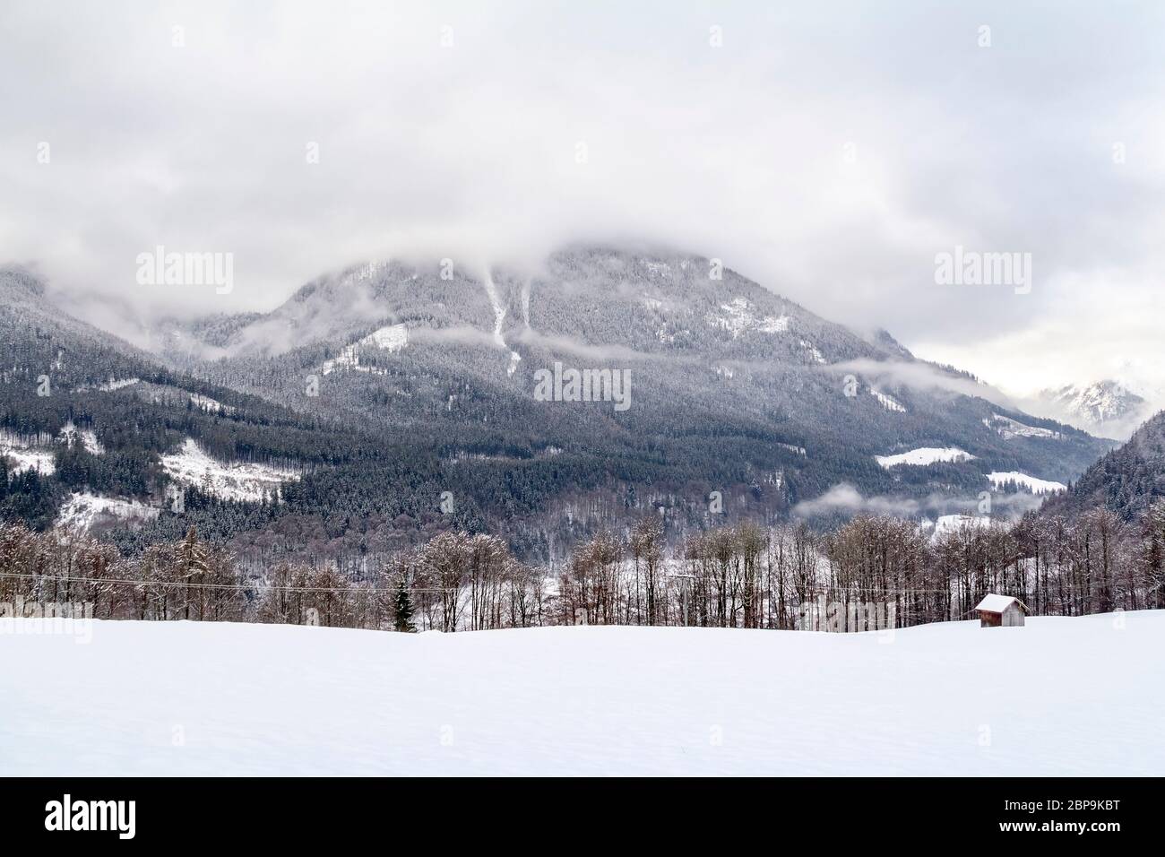 idyllic alpine scenery at the Berchtesgadener Land in Bavaria, Germany ...