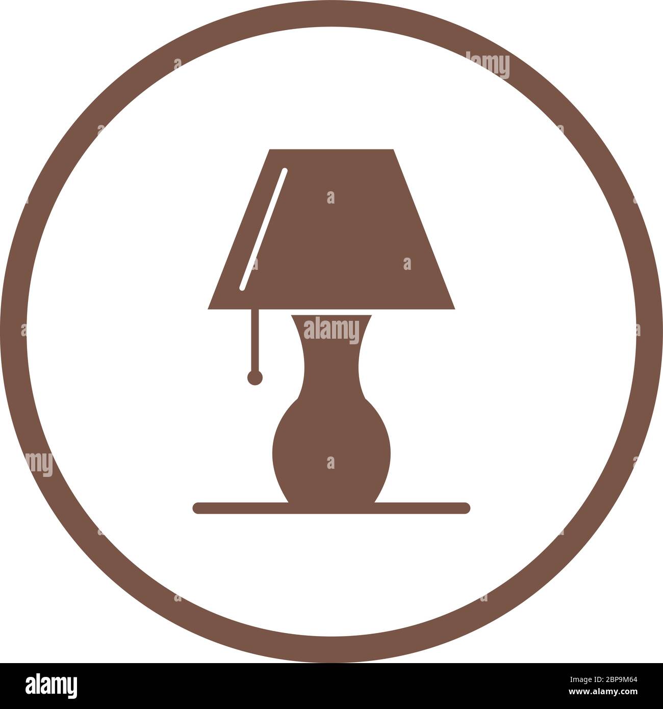 Beautiful Table Lamp Glyph Vector Icon Stock Vector Image & Art - Alamy