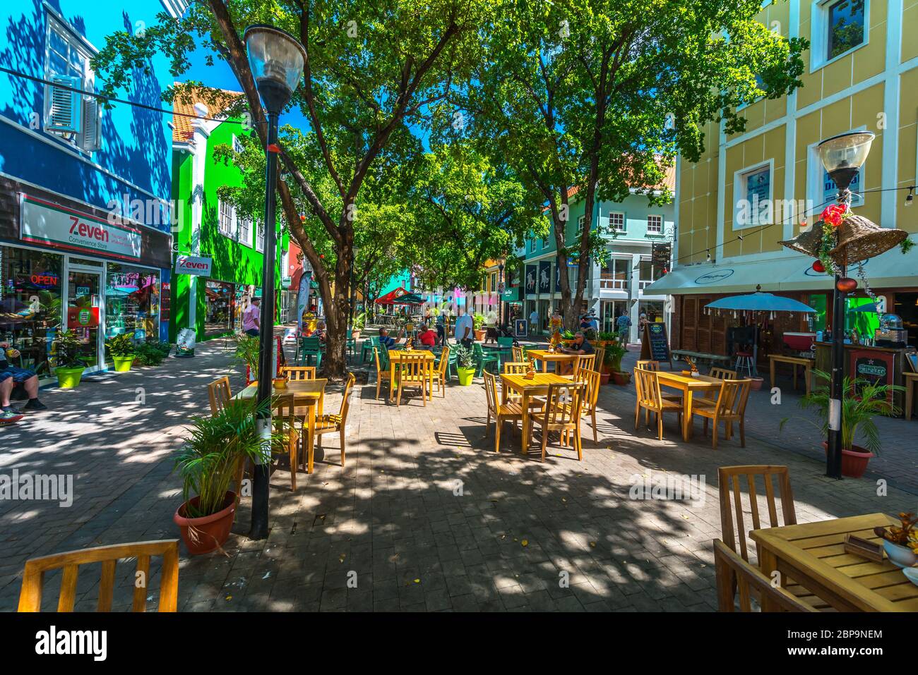 City Center of Willemstad, Curacao Stock Photo