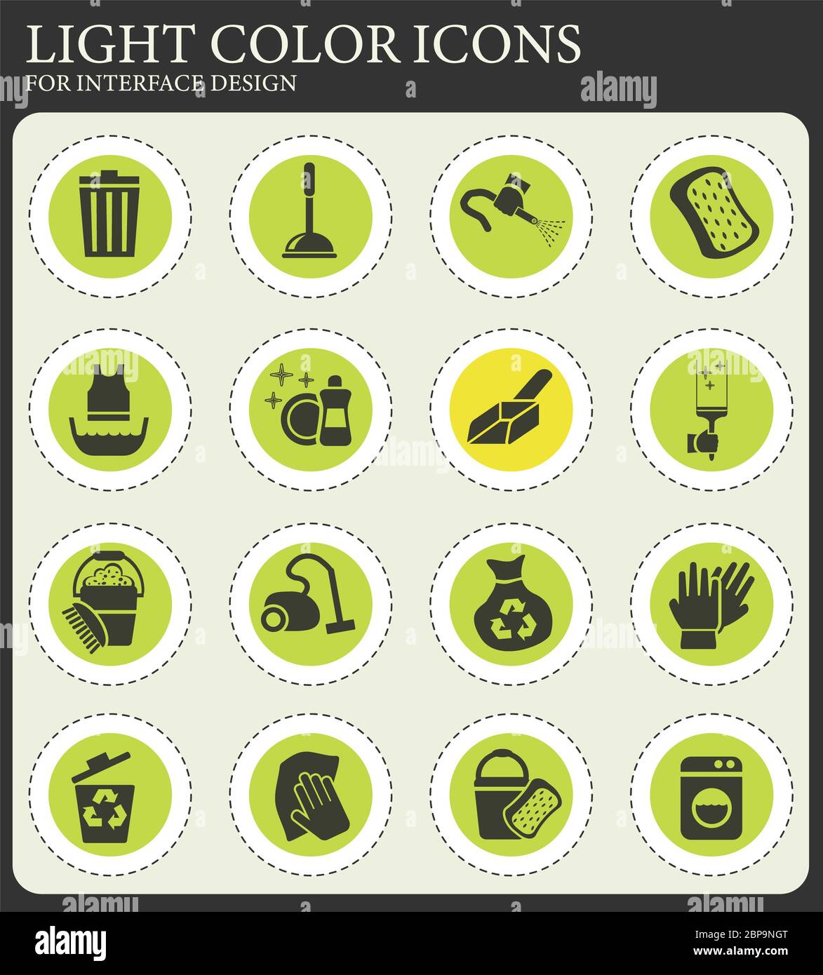 cleaning web icons for user interface design Stock Photo - Alamy