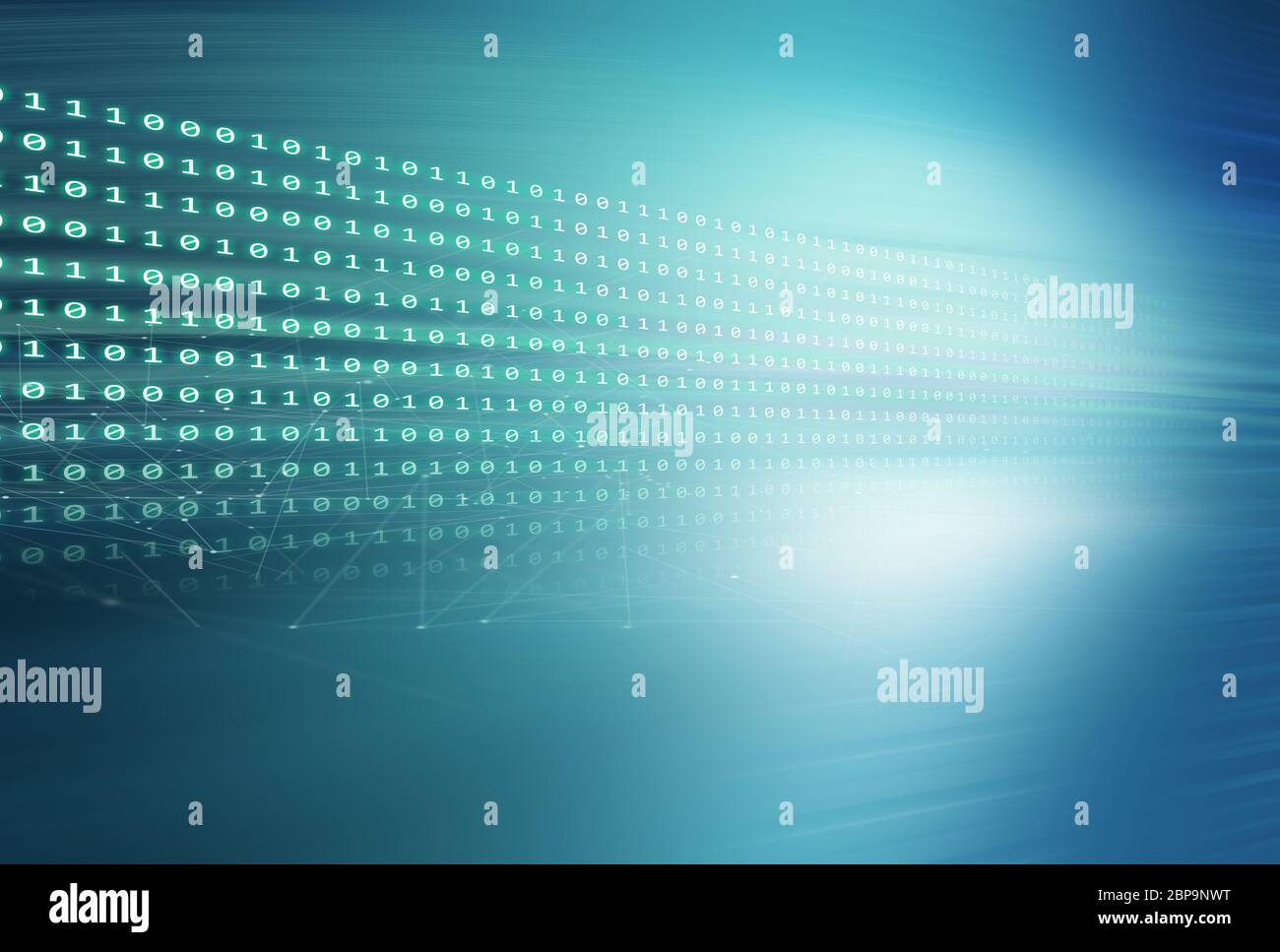 Digital binary codes blue theme background Stock Photo - Alamy