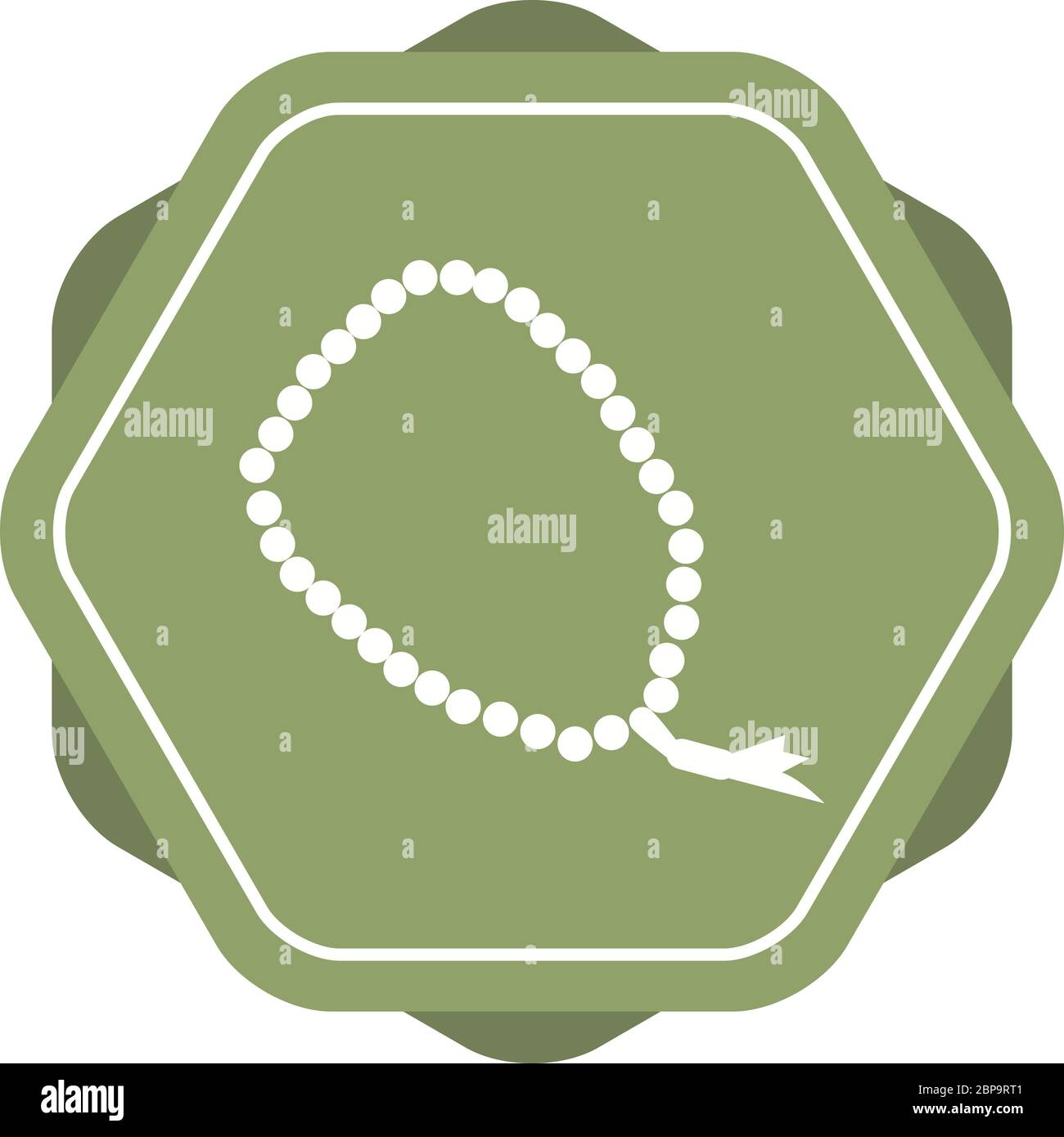 Beautiful Prayer Bead Glyph Vector Icon Stock Vector