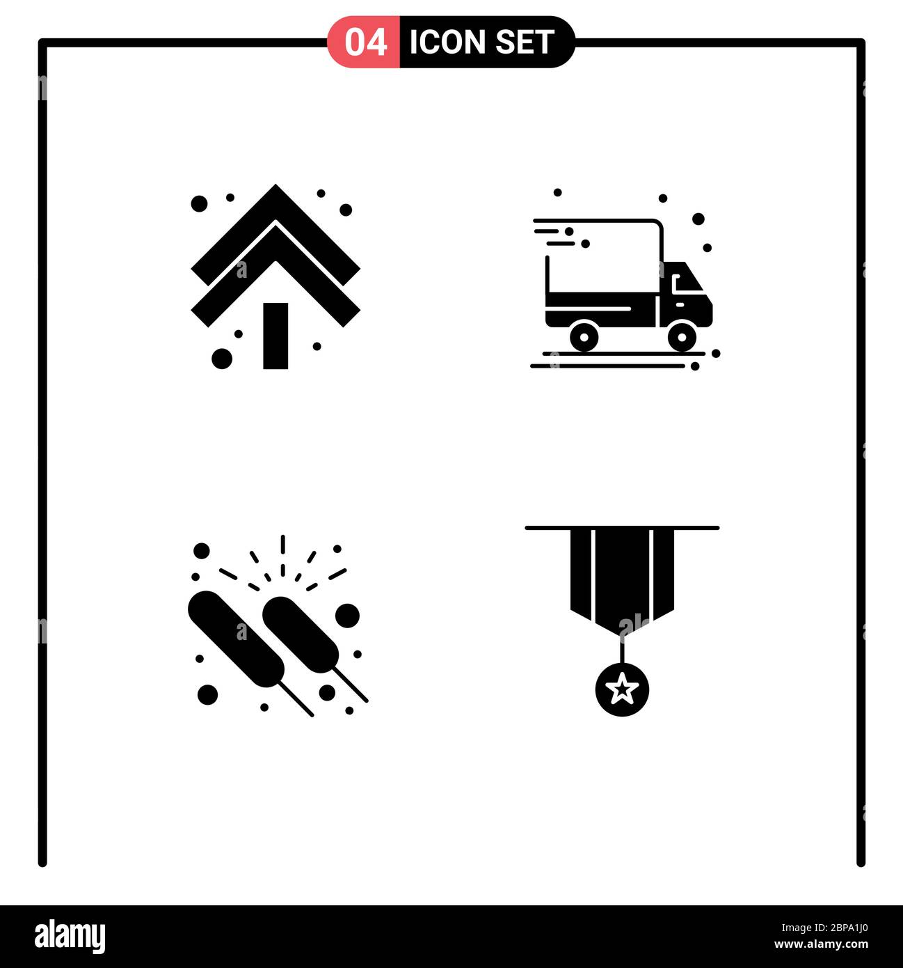 https://c8.alamy.com/comp/2BPA1J0/set-of-4-modern-ui-icons-symbols-signs-for-arrow-fireworks-double-package-delivery-night-editable-vector-design-elements-2BPA1J0.jpg