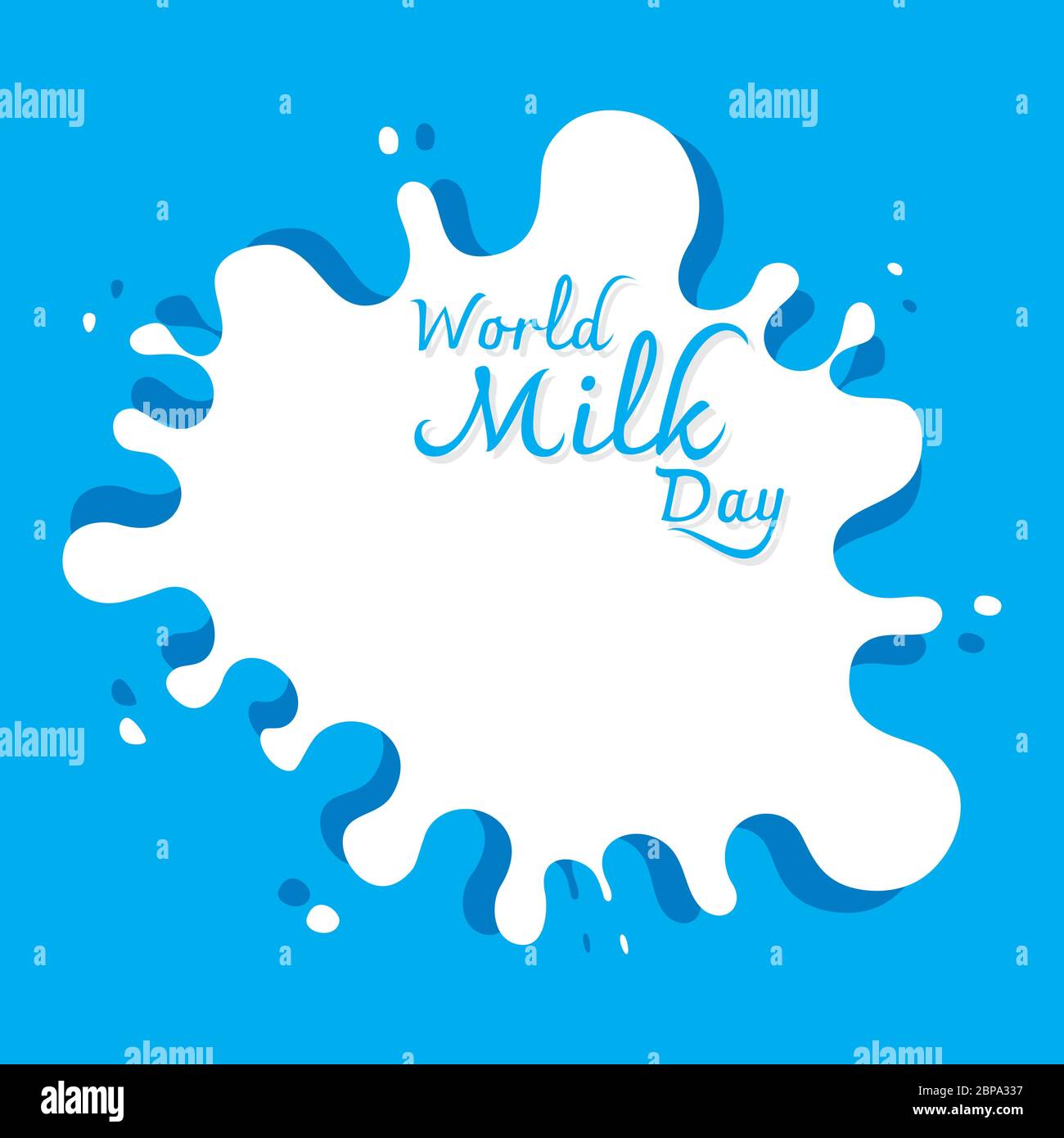 world milk day greeting or banner design. celebrate on 1 june every year Stock Vector