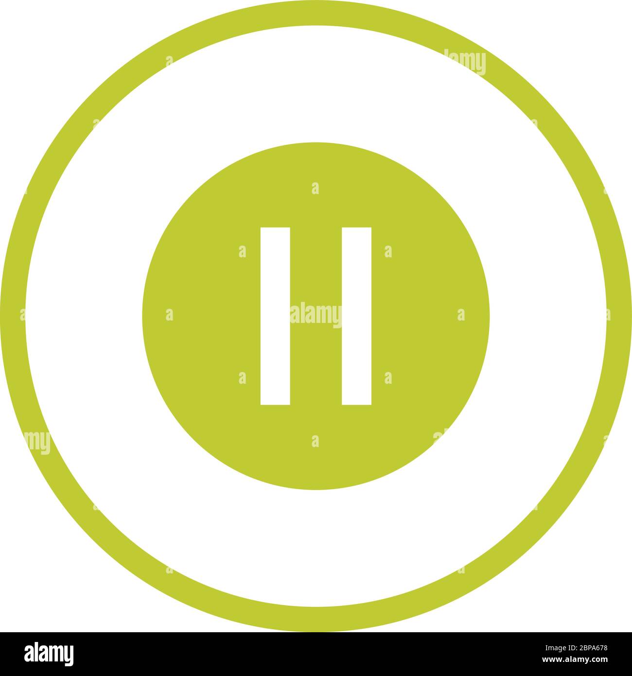 Beautiful Pause Button Glyph Vector Icon Stock Vector