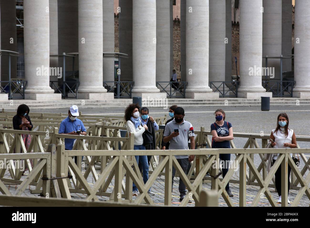 Vatican Mask Vatican City, Vatican. 18th May, 2020. The Saint Peter Basilica reopens ...