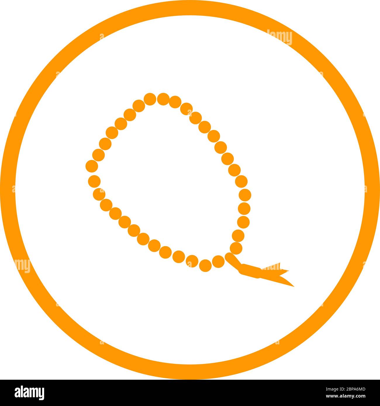 Beautiful Prayer Bead Glyph Vector Icon Stock Vector
