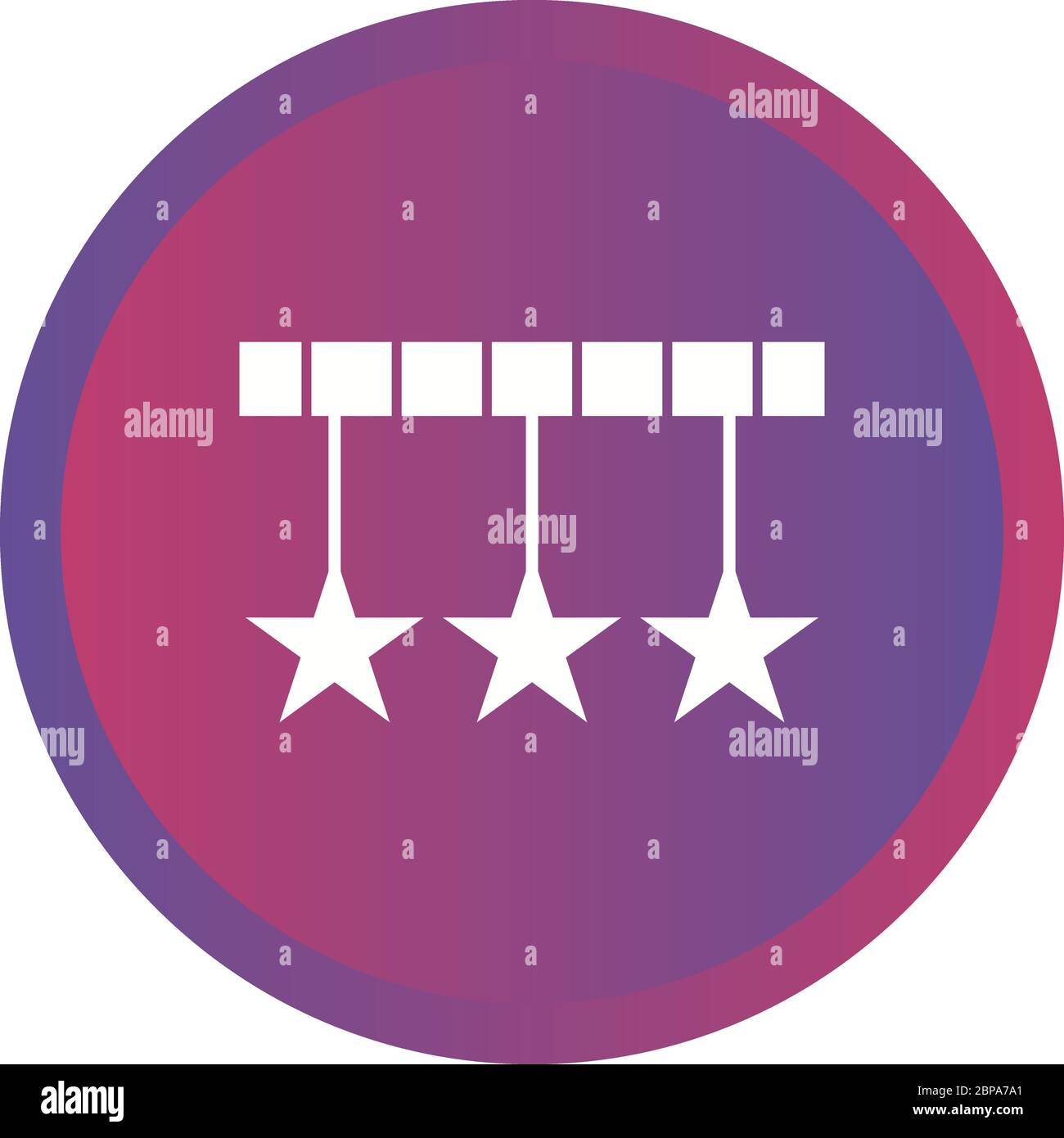 Beautiful Three Stars Glyph Vector Icon Stock Vector